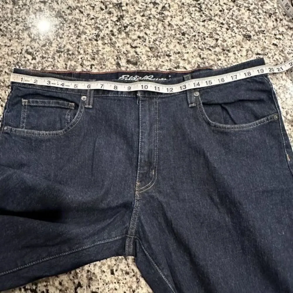 Eddie Bauer‎ Straight Leg Dark Wash Denim Jeans Blue Size 40 x 32 Casual Work